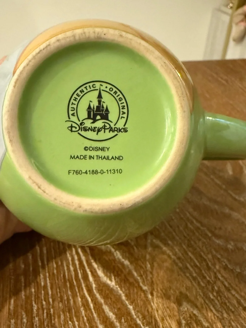 Vintage Disney Parks Tinker Bell Green “Dream” Ceramic Mug Authentic Original